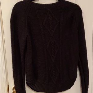 black knit sweater